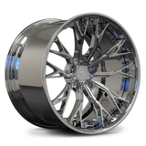 Chrome forged concave wheels for Porsche custom performance applications