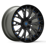 RVRN RV-DC04 Corvette E-Ray forged Y spoke wheels featuring black and gunmetal finish, custom forged construction with performance-oriented fitment