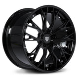 RVRN RV-DC04 custom forged 2-piece Y spoke wheel for Lexus RCF in black, showcasing lightweight performance construction and a precision-engineered design