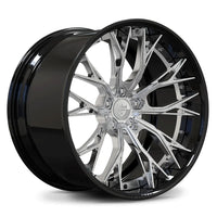 RV-DC04 S Class AMG wheel with brushed spokes and gloss black step-lip barrel