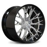 RV-DC04 S Class AMG wheel with brushed spokes and gloss black step-lip barrel