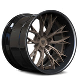 RV-DC04 S Class AMG wheel with matte bronze spokes and carbon-fiber step lip