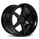RVRN RV-DC19 Audi RS5 custom forged 6 spoke concave wheels in black with a deep concave profile and performance-focused design