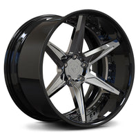 Chrome RVRN RV-DC19 Nissan 350Z custom forged wheels with deep concave 6 spoke performance design
