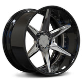 Chrome RVRN RV-DC19 Nissan 350Z custom forged wheels with deep concave 6 spoke performance design