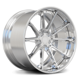 RVRN RV-DC26 forged multi spoke Corvette wheels brushed aluminum and polished lip custom performance wheels