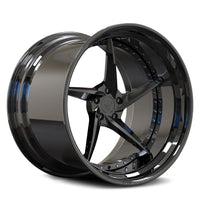 RVRN RV-DC35 black chrome 2-piece step-lip wheel with a pronounced outer lip for C8 Corvette builds