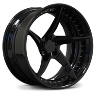 RV-DC35 forged concave wheels black rims design for C8 Corvette wheels modern performance appearance