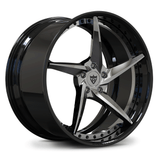 RVRN RV-DC35 chrome black concave 5 spoke wheels custom forged performance wheel engineering