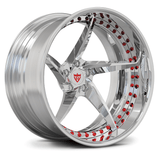 RV-DC35 : CUSTOM FORGED 2-PIECE 5 SPOKE DEEP DISH WHEELS