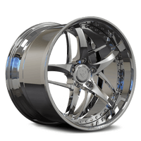 DC36D chrome deep dish forged wheel front view for classic cars and Corvette