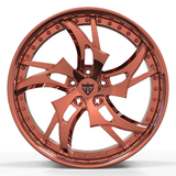 RVRN Wheels RV-DC39 deep dish rose gold wheels engineered for modern Dodge muscle cars with custom forged construction