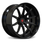 Black RVRN RV-DC70 forged deep dish wheels for custom C10 truck performance build