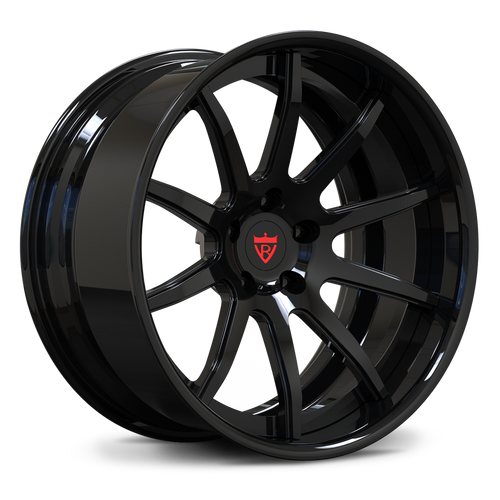 RVRN RV-DC70 custom forged deep dish rims in black finish for classic Chevy performance builds