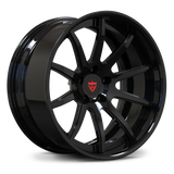 RVRN RV-DC70 custom forged deep dish rims in black finish for classic Chevy performance builds