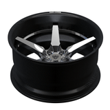 Face-up view of RVRN RV-DF14 CF carbon fiber deep concave forged wheel