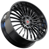 RVRN RV-DG02 Cadillac Escalade black chrome wheels with forged 2-piece multi-spoke deep dish styling, custom fitment and performance-focused construction