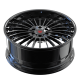 RVRN RV-DG02 Ford Expedition black chrome multi-spoke deep dish wheels, featuring a custom forged 2-piece construction and bold luxury SUV design