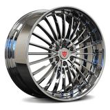 RVRN RV-DG02 GMC Sierra Denali chrome wheels featuring a forged 2-piece multi-spoke deep dish design for a custom premium stance