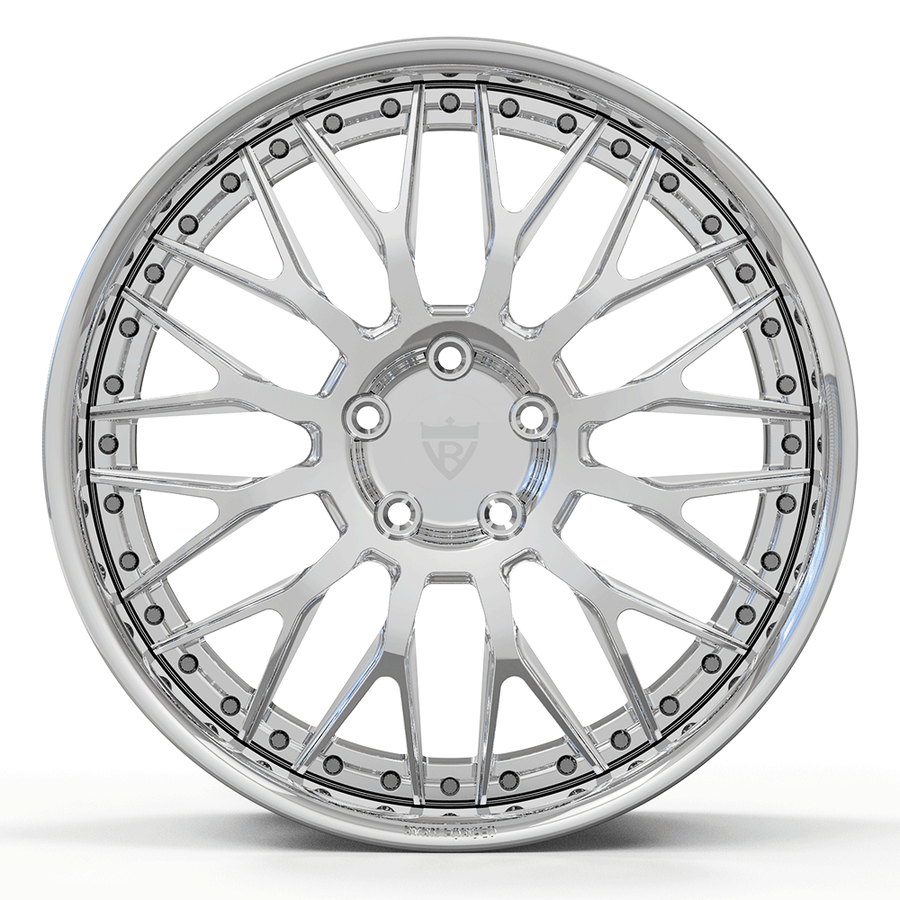 RVRN RV-DG122 polished deep dish forged wheels for Dodge Challenger SRT custom performance fitment