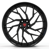 RVRN RV-DM01 forged Mercedes AMG C63 wheels with gloss black directional Y spoke wheels design for performance fitment
