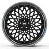 RVRN RV-DM03 forged mesh rims for Mercedes AMG applications featuring deep dish styling and black chrome custom finish