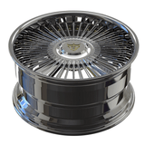 RVRN RV-DM05 forged multi-spoke Audi A6 chrome wheel with custom 2-piece construction, lightweight performance engineering, and detailed spoke design