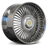 RVRN RV-DM05 forged multi-spoke Mercedes E350 chrome wheel with refined 2-piece construction and premium custom wheel design
