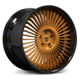 RVRN RV-DM05 forged multi-spoke Mercedes E350 copper with black wheel featuring custom 2-piece construction and premium performance styling