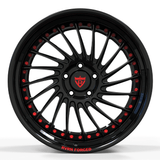 Two-piece forged RV-DN01 deep dish directional wheel structure designed for durability and modular customization