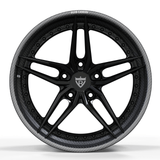 Front view of RV-DP03 CF real carbon fiber 5-star forged wheel