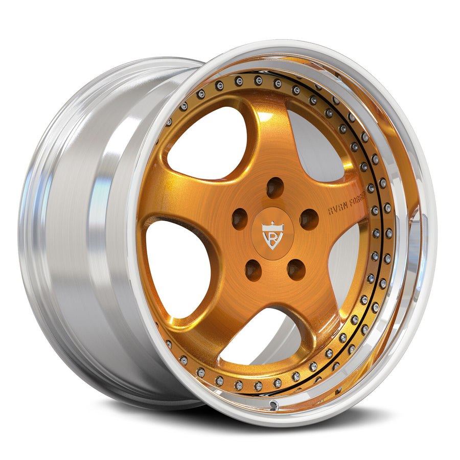 RVRN RV-DP04 forged deep dish Porsche wheels for Porsche 911 Turbo S featuring transparent bronze polished finish