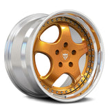 RVRN RV-DP04 forged deep dish Porsche wheels for Porsche 911 Turbo S featuring transparent bronze polished finish
