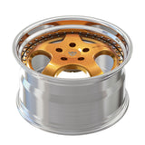 RVRN RV-DP04 custom Porsche wheels with deep dish profile for Porsche 718 Cayman GT4 in transparent bronze polish