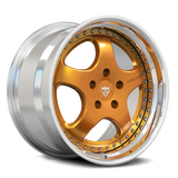 RVRN RV-DP04 custom forged Porsche wheels with 5 spoke deep dish design for Porsche 911 Carrera 4S in Transparent Bronze and Polish finish