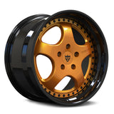 RVRN RV-DP04 forged Porsche wheels featuring transparent bronze and gloss black finish for Porsche Panamera