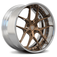 RVRN RV-DR08 deep dish forged Chevelle wheels with Chrome and Bronze finish for custom muscle car projects