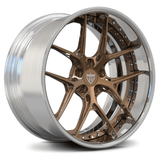 RVRN RV-DR08 deep dish forged Chevelle wheels with Chrome and Bronze finish for custom muscle car projects