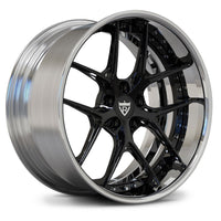 RVRN RV-DR08 custom Y spoke forged Chevelle wheels finished in Black and Chrome