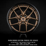 RVRN RV-DR08 custom forged wheels for Chevrolet Chevelle featuring Black and Matte Bronze finish and aggressive fitment