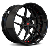 RVRN RV-DR08 forged Y spoke Chevelle wheels finished in Gloss Black with lightweight performance construction