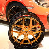 RVRN Wheels RV-DR08 forged Y-spoke step lip gold wheels for Shelby GT500 performance car