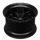 Top view of RVRN RV-DR08D CF carbon fiber deep dish forged wheel