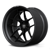 Front view of RVRN RV-DR08D CF real carbon fiber deep dish forged wheel