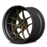 RVRN RV-DR08D CF real carbon fiber deep dish 2-piece forged wheel, matte bronze center