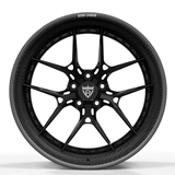 RVRN RV-DR08D CF carbon fiber deep dish forged wheel shown on white background