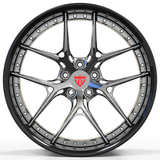 Custom Maserati forged wheels RV-DR08D Y spoke deep dish design chrome black performance luxury wheel system