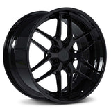 RVRN RV-DR08D forged 6 lug truck rims featuring hidden screws and Y spoke design, black finish for Ford F150