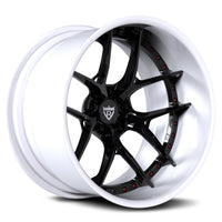 RVRN DR08D white wheels deep dish styling with precision machining and aggressive stance design