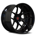 RVRN RV-DR08D custom forged Chevy C10 rims in black finish featuring deep dish rims design and aggressive custom truck wheel fitment